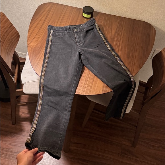 Guess Charcoal Jeans with Rhinestone Accents- a few rhinestones missing - Picture 8 of 8